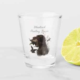Verre A Shot Chasse en laine avec pointeur À poils durs alleman