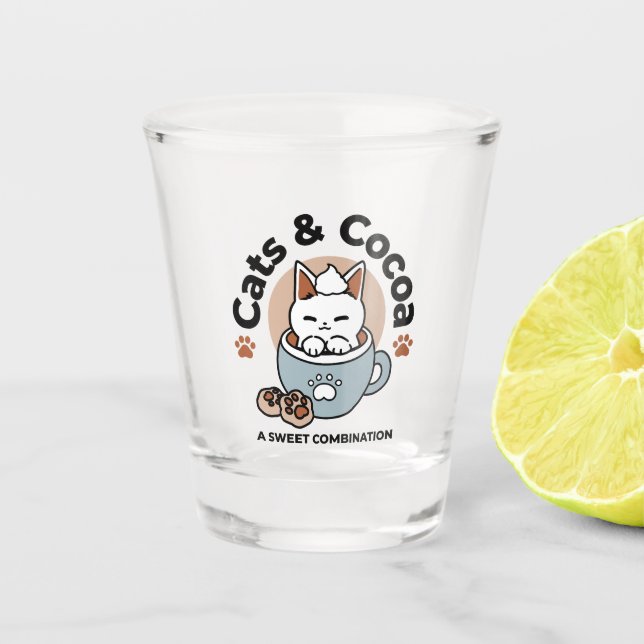 Verre A Shot Chat adorable en Mug Conception de vacances - Chat (Devant)
