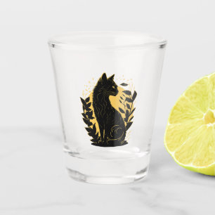 Verre A Shot Chat assis