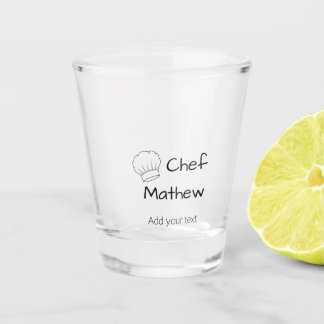 Verre A Shot Chef cuisinier ajouter nom texte hommes cuisine bo