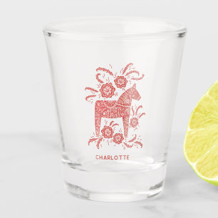 Verre A Shot Cheval de Dala suédois personnalisé