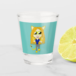 Verre A Shot Chibi Catgirl avec pattes