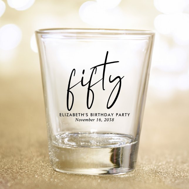 Verre A Shot Chic 50e fête d'anniversaire (Créateur téléchargé)