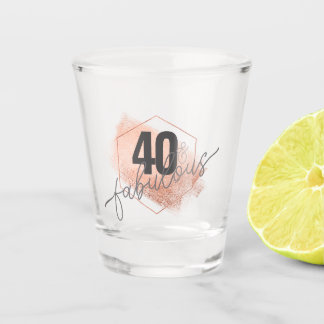 Verre A Shot Chic Rose Gold 40 & Fabulous Anniversday Blush Pai