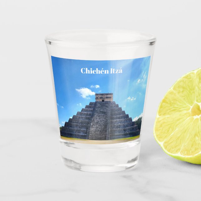 Verre A Shot Chichén Itzá Mexico Souvenir (Devant)