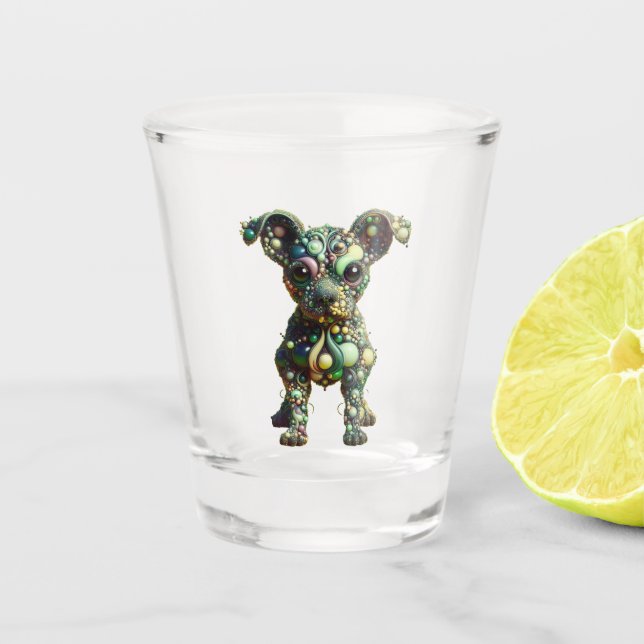 Verre A Shot Chien Alien spatial (Devant)