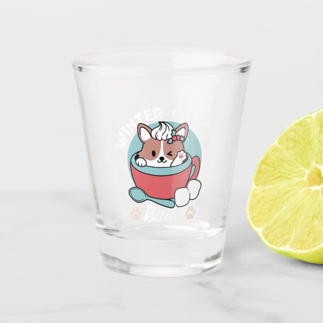 Verre A Shot Chien dans la Mug Festive pour Vibes de vacances - (Devant)
