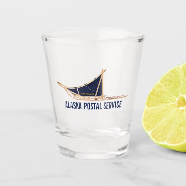 Verre A Shot Chien du service postal de l'Alaska (Devant)