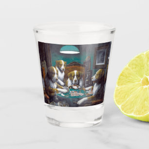 Verre A Shot Chiens jouant au poker Cassius Marcellus Coolidge 