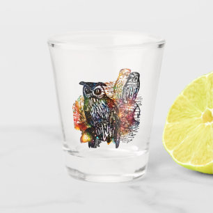 Verre A Shot Chouettes cosmiques