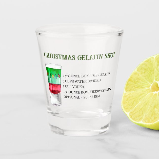 Verre A Shot Christmas Shot Drink Recette Fête Fête (Devant)
