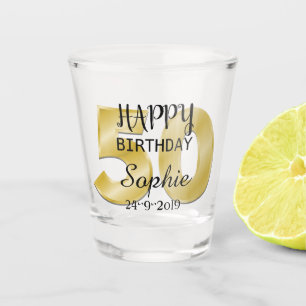 Verre A Shot Cinquantième anniversaire personnalisé