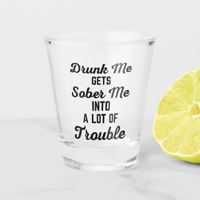 Verre A Shot Citation amusante de Drunm (Devant)