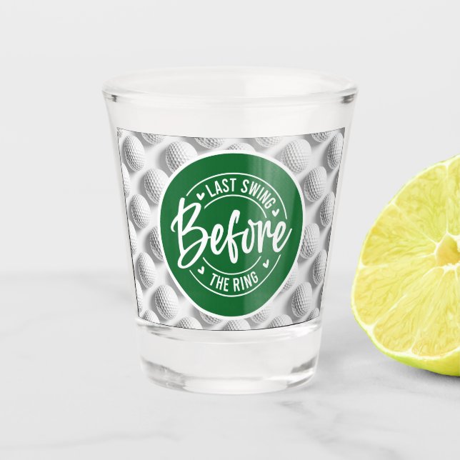 Verre A Shot Citation drôle de golf et de bière pour mariage de (Devant)