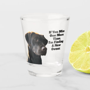 Verre A Shot Citation drôle Labrador de chien de gibier à