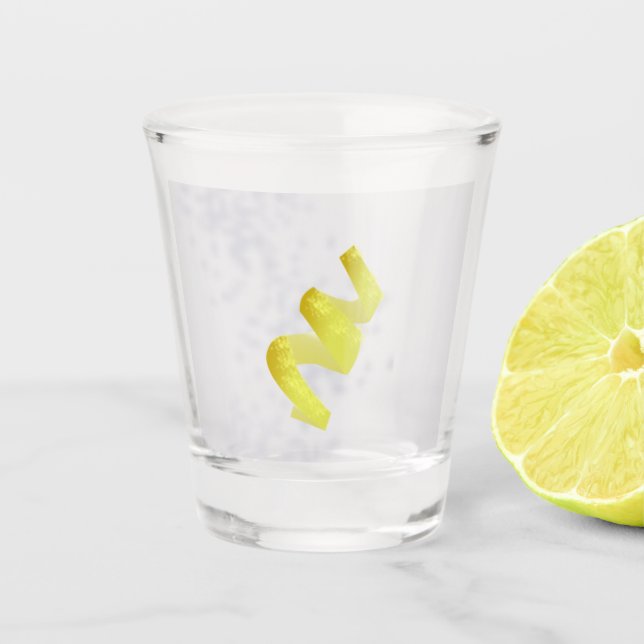 Verre A Shot citron avec vodka à bulle Vitre (Devant)