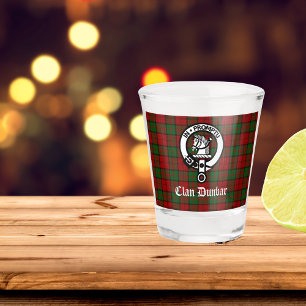 Verre A Shot Clan Dunbar Tartan & Crest Badge