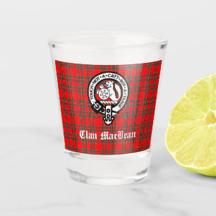Verre A Shot Clan MacBean Crest Badge & Tartan 