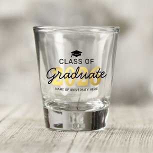 Verre A Shot Classe Élégante de 2025 Graduation Cadeau Tournage