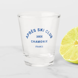 Verre A Shot Club Après-Ski Couronne bleue Crête de la station