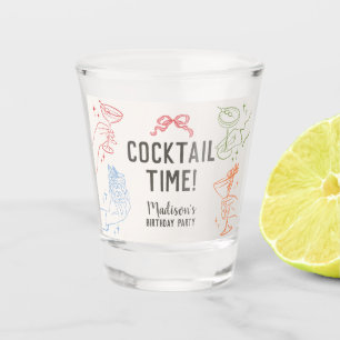 Verre A Shot Cocktail coloré Fête Rétro Anniversaire Faveurs