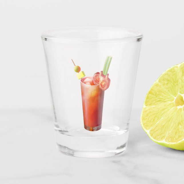 Verre A Shot Cocktail Creative Bloody Mary (Devant)