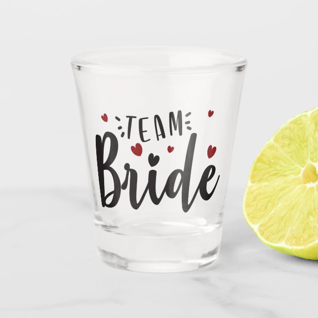 Verre A Shot Coeurs et hype pour la mariée (Devant)