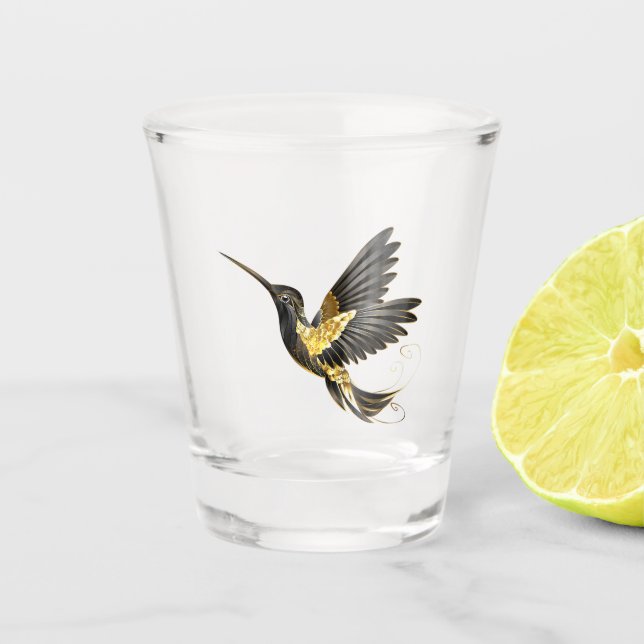 Verre A Shot Colibri noir et or (Devant)