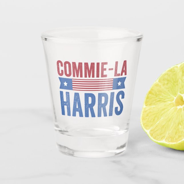 Verre A Shot Commie-La Harris 2024 Funny Anti Kamala Harris (Devant)