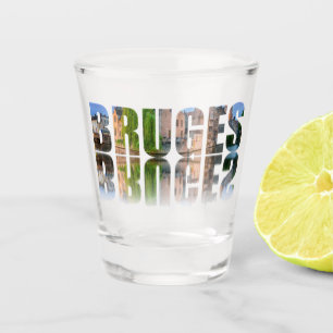 Verre A Shot Composition de la photo texte de Bruges