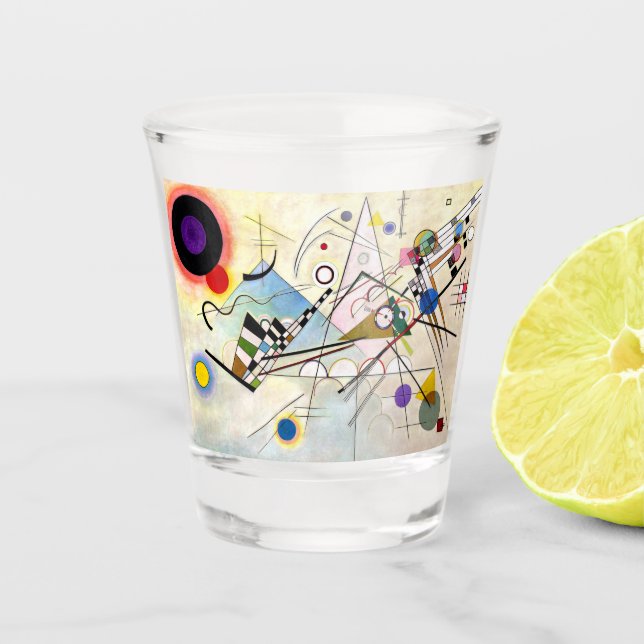 Verre A Shot Composition Kandinsky 8 (Devant)