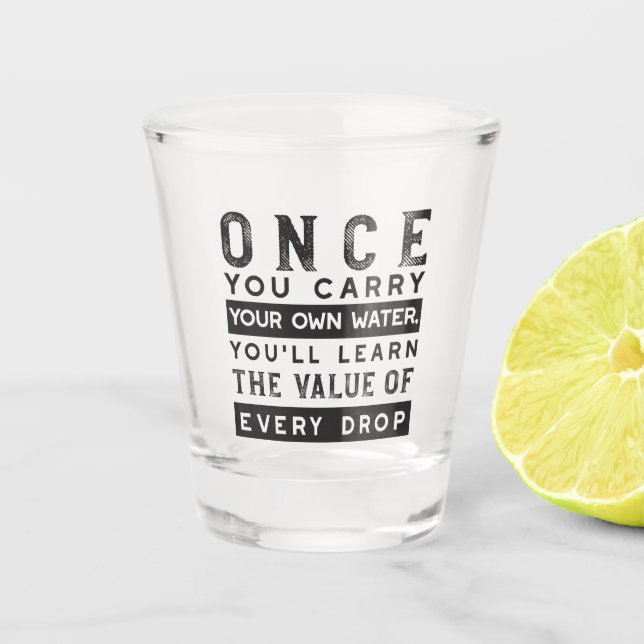 Verre A Shot Conception de devis de sagesse - Valeur de chaque  (Devant)