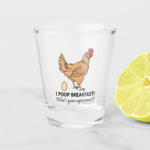 Verre A Shot Conception drôle de petit déjeuner de dunettes d