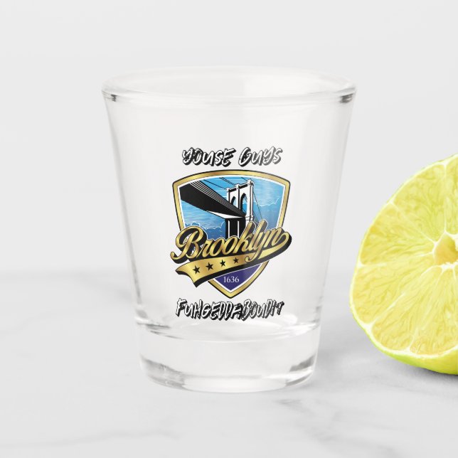 Verre A Shot Conception du logo Brooklyn Swoosh (Devant)