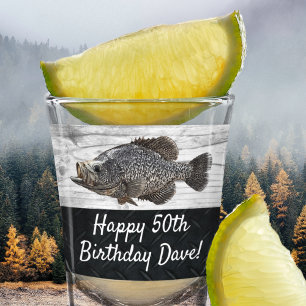 Verre A Shot Cool Crappie Fishing 50e anniversaire Fun Fish