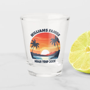 Verre A Shot Cool de voyage sur mesure Sunrise Palm Trees