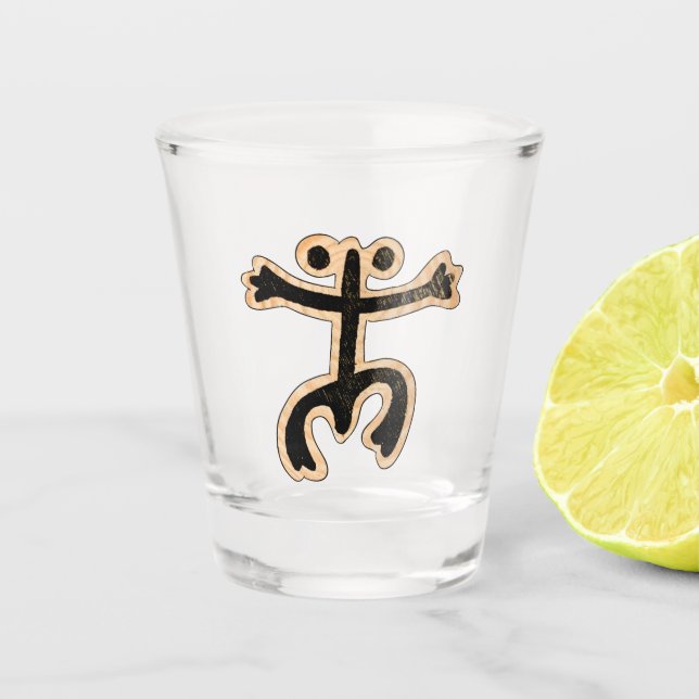Verre A Shot Coqui Taino sur le bois (Devant)
