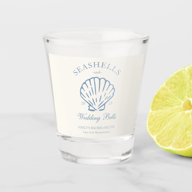 Verre A Shot Coquillages et Mariage Bells Bachelorette Party (Devant)