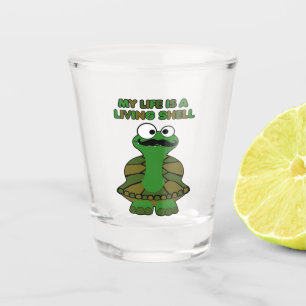 Verre A Shot Coquille vivante de la tortue moustache