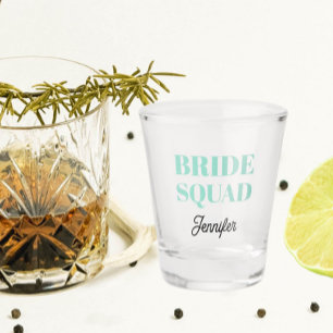 Verre A Shot Cortège de Mariage Épousée Équipe Personnalisé