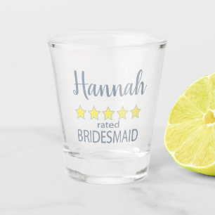 Verre A Shot Cortège de mariage et de mariée 5 étoiles demoisel
