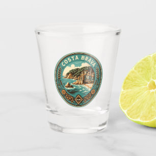 Verre A Shot Costa Brava Espagne Insigne d'Art Voyage