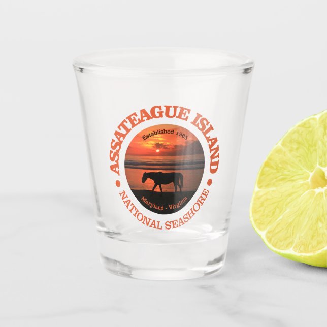 Verre A Shot Côte nationale de l'île Assateague (Devant)