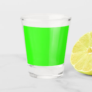 Verre A Shot Couleur solide verte néon   Classique
