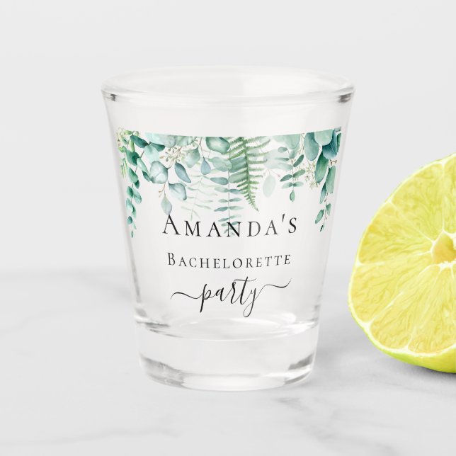 Verre A Shot Couronne de mariage eucalyptus verdure fougères fo (Devant)