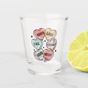Verre A Shot Cowboy & Cowgirl Love   Thème occidental