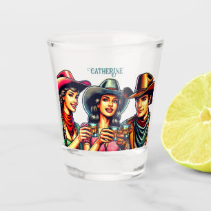 Verre A Shot Cowgirl Cowboy Amis Boire Chaussures Personnalisée