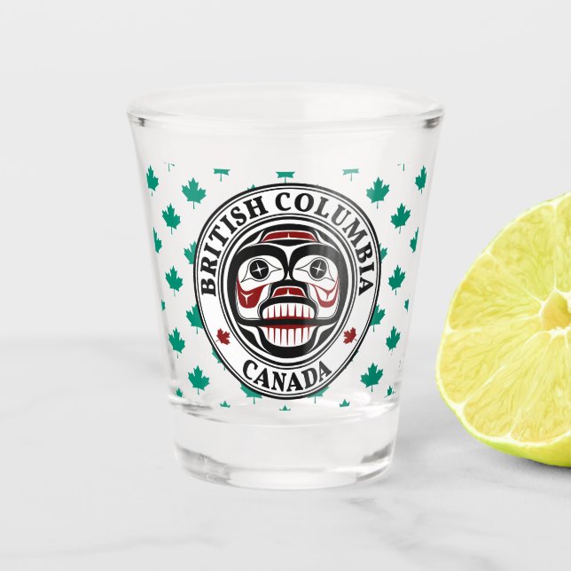 Verre A Shot Crâne de pleurs de l'art rouge amérindien (Devant)