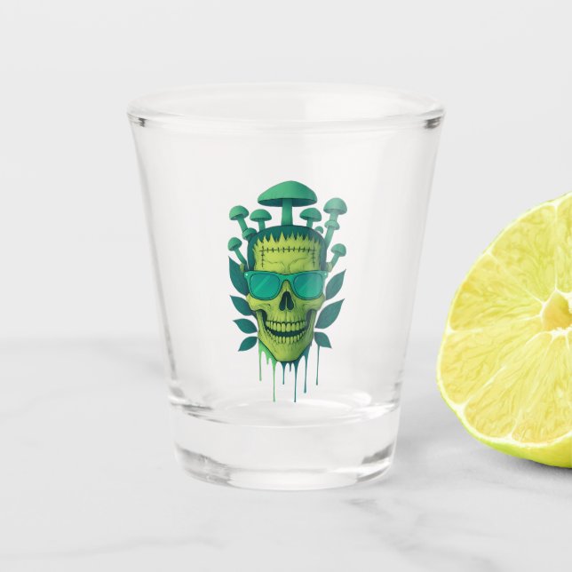 Verre A Shot Crâne du champignon Frankenstein (Devant)