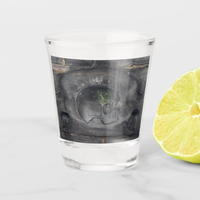 Verre A Shot Crâne et os croisés d'Édimbourg (Devant)
